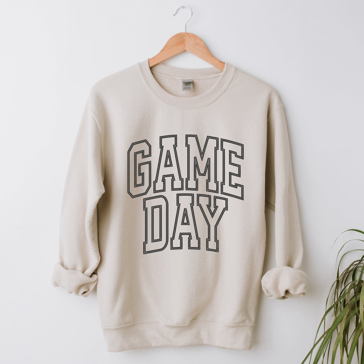 Embroidered Game Day Arched - Women's Graphic Sweatshirt