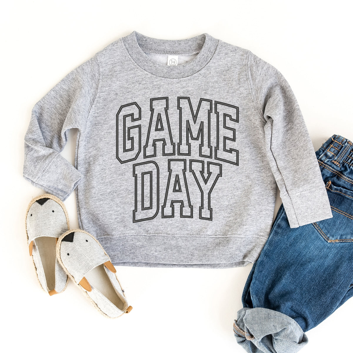 Embroidered Game Day Arched - Toddler Graphic Sweatshirt