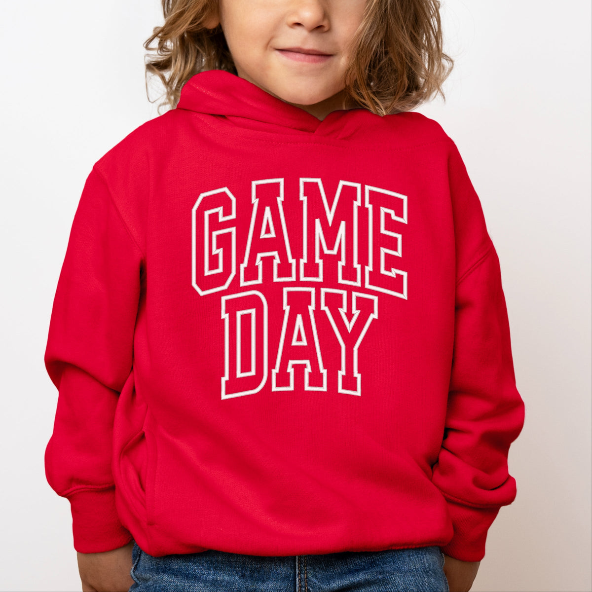 Embroidered Game Day Arched - Toddler Hoodie