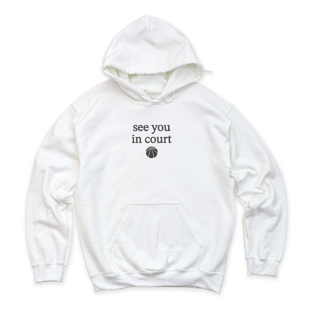Embroidered See You In Court - Women's Graphic Hoodie