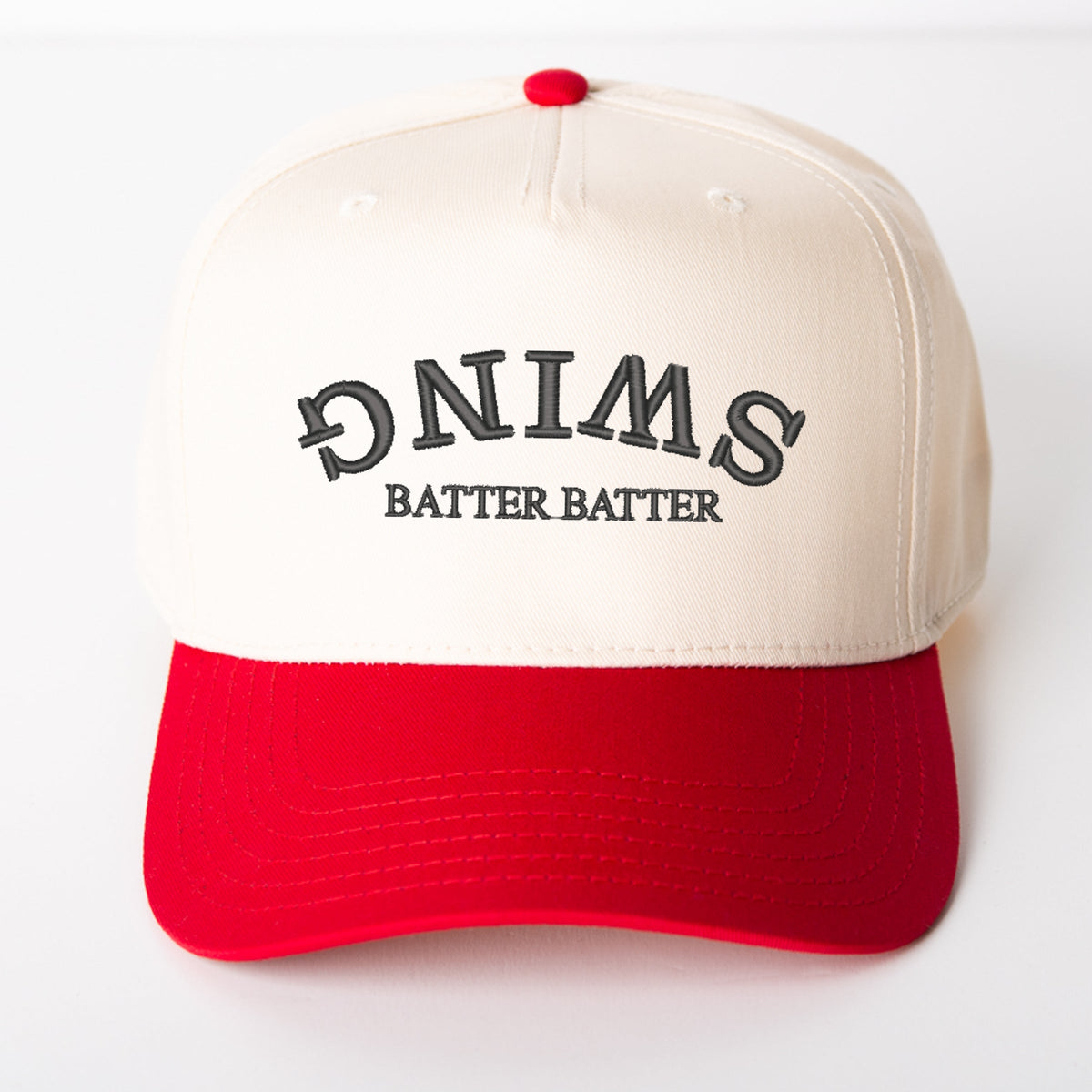Upside Down Swing Batter Batter - Women's Canvas Trucker Hat