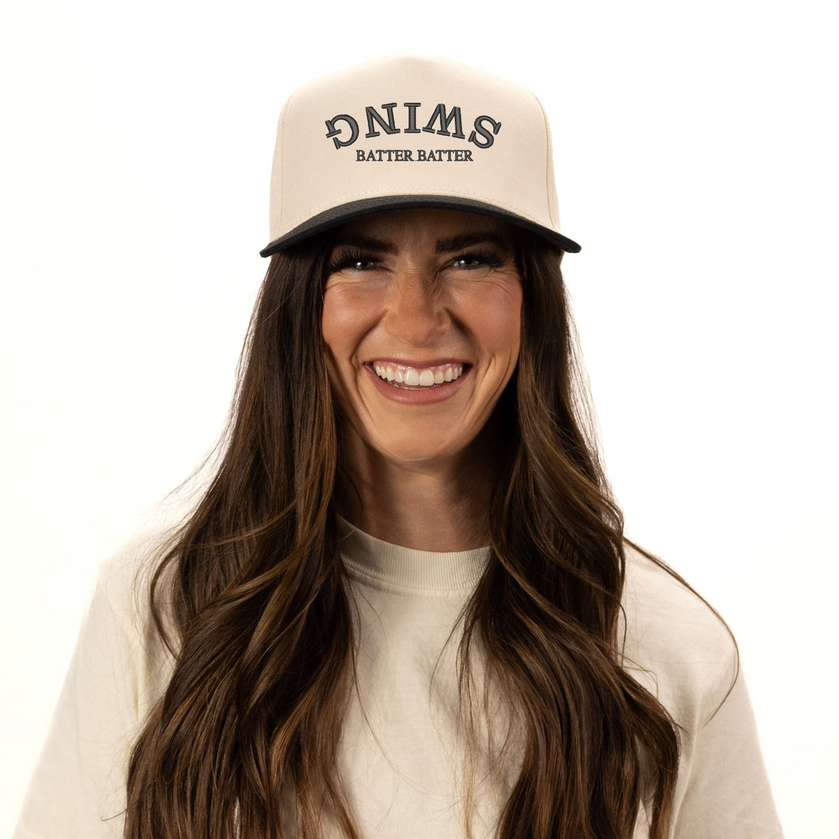 Upside Down Swing Batter Batter - Women's Canvas Trucker Hat