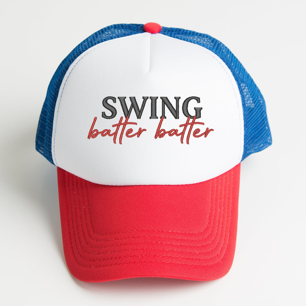 Script Swing Batter Batter - Women's Graphic Foam Trucker Hat
