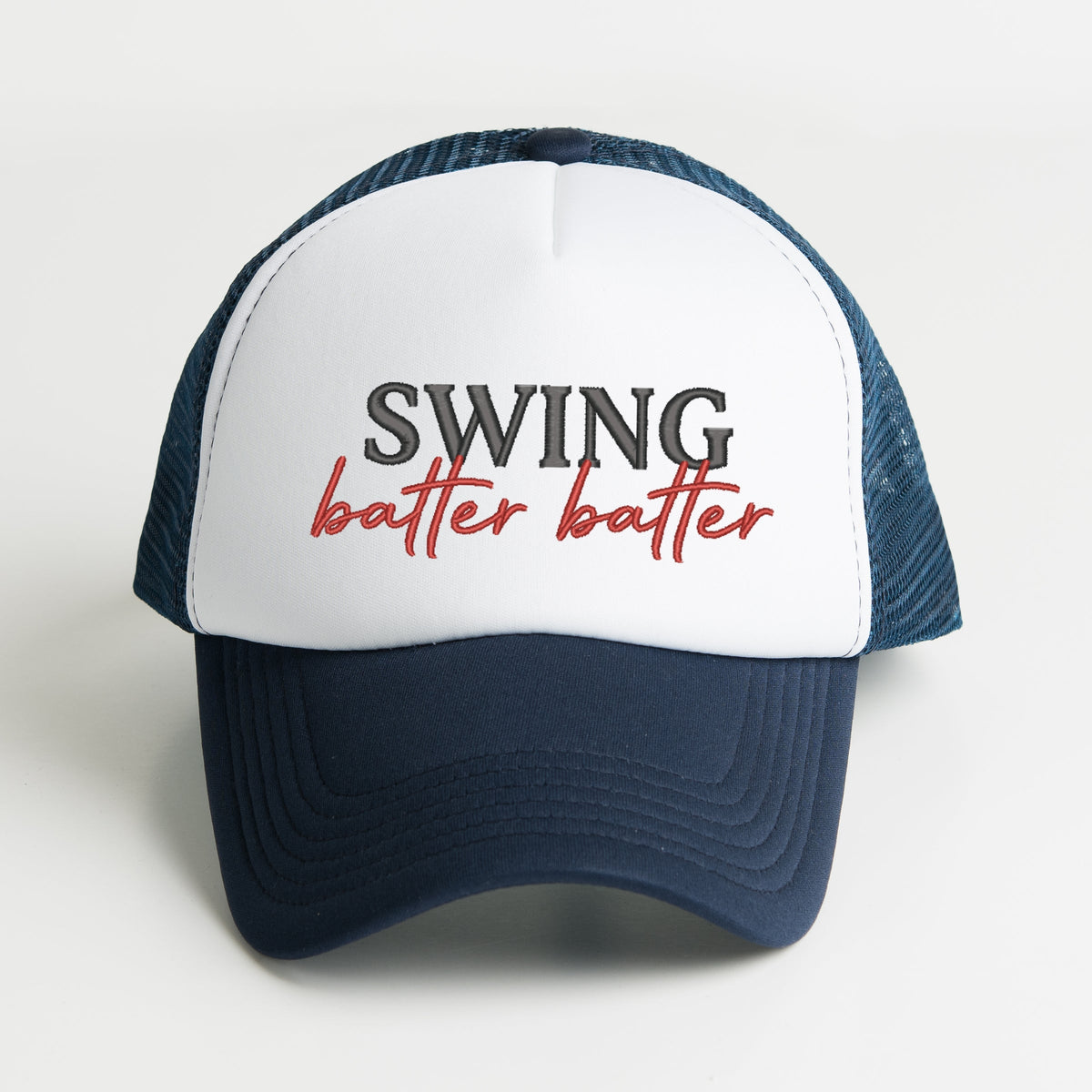 Script Swing Batter Batter - Women's Graphic Foam Trucker Hat