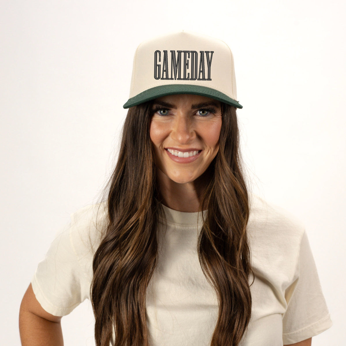 Embroidered Game Day Condensed - Women's Canvas Trucker Hat