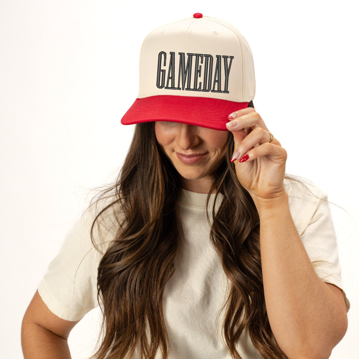 Embroidered Game Day Condensed - Women's Canvas Trucker Hat