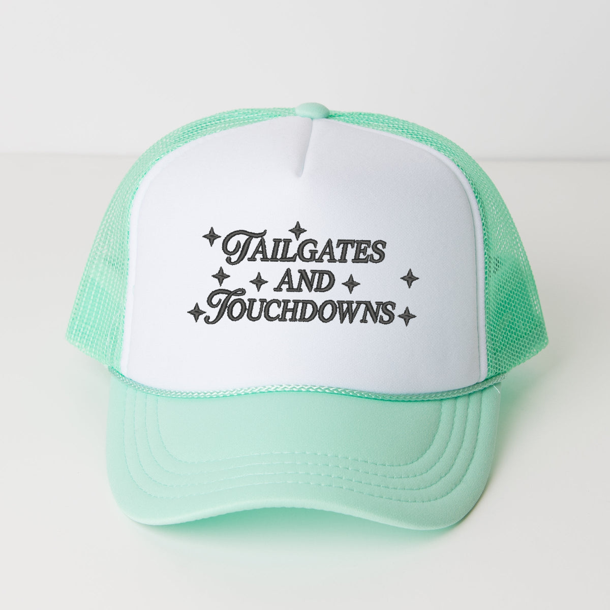 Embroidered Tailgates And Touch Downs Stars - Youth Graphic Foam Trucker Hat