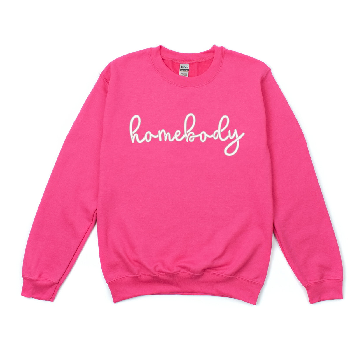 Embroidered Homebody Cursive - Women's Graphic Sweatshirt