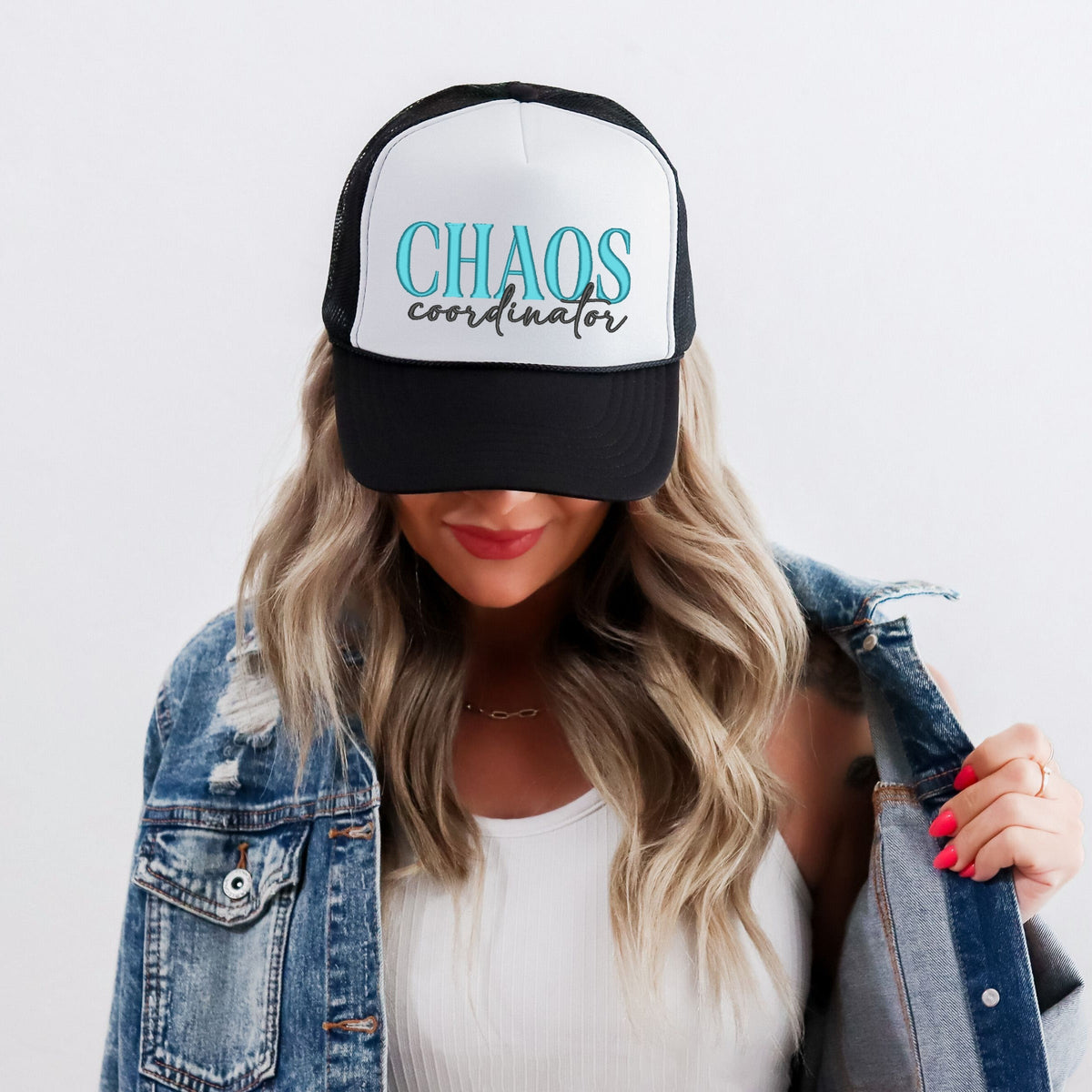 Embroidered Chaos Coordinator - Women's Graphic Foam Trucker Hat