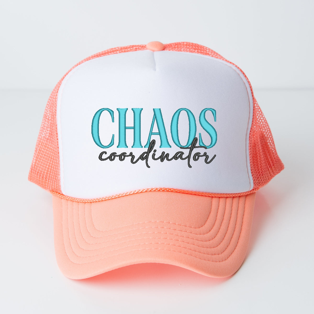 Embroidered Chaos Coordinator - Women's Graphic Foam Trucker Hat