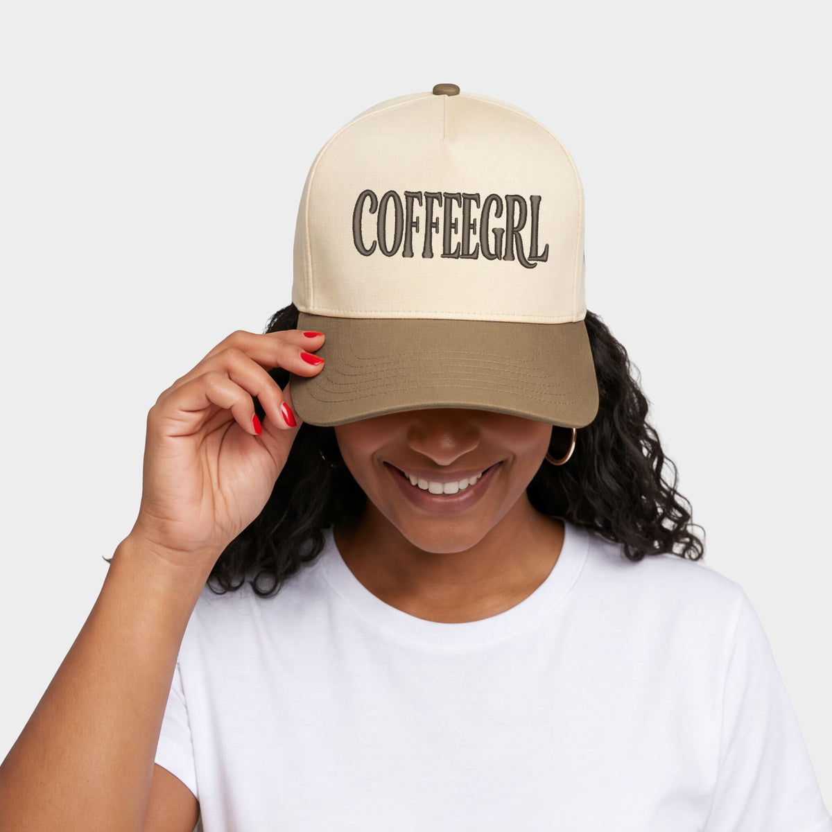 Embroidered Coffeegrl - Women's Canvas Trucker Hat