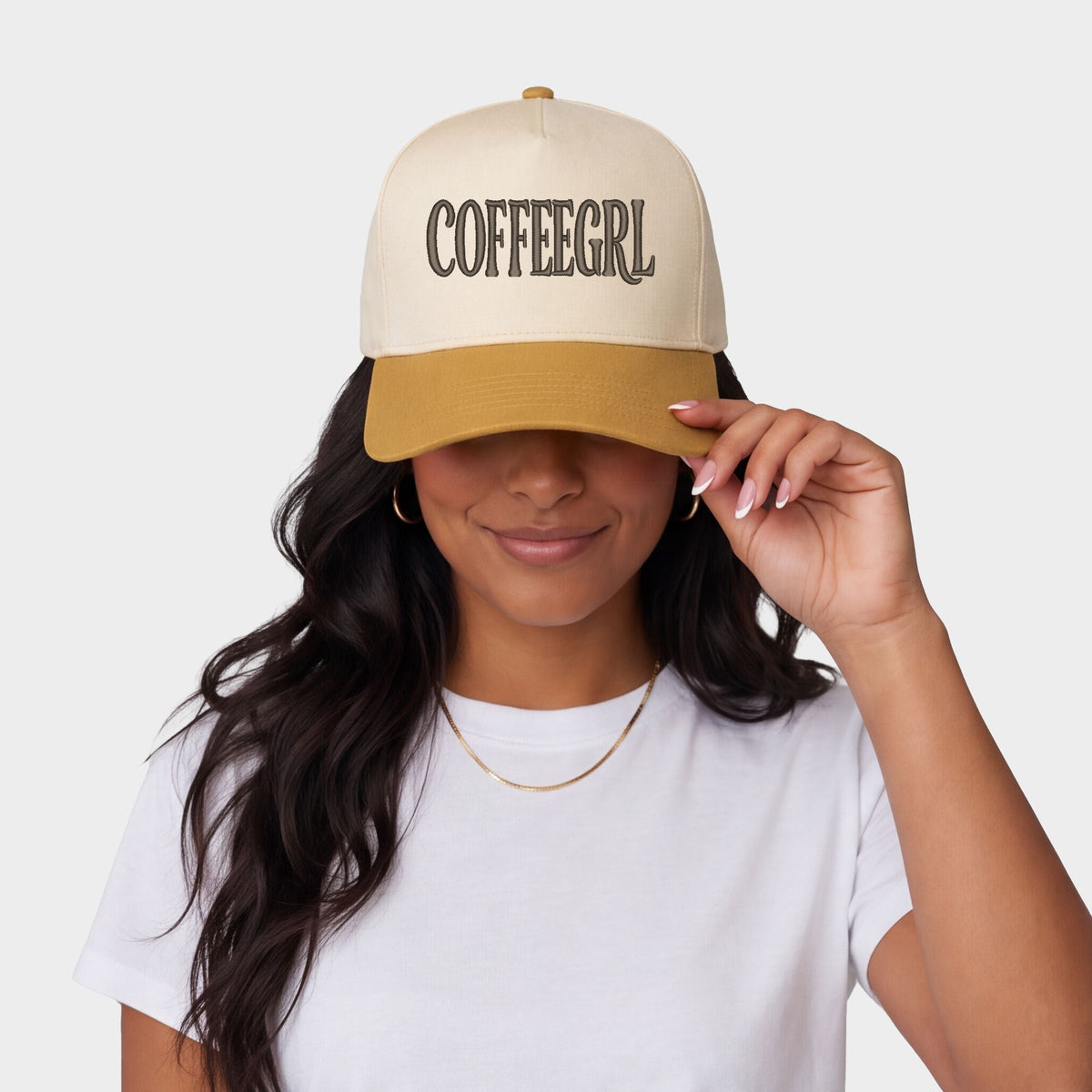 Embroidered Coffeegrl - Women's Canvas Trucker Hat