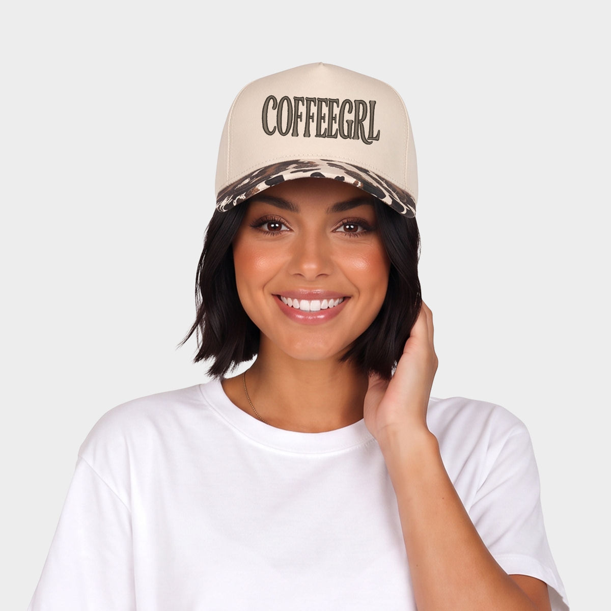 Embroidered Coffeegrl - Women's Canvas Trucker Hat