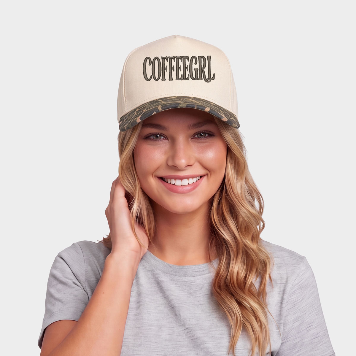Embroidered Coffeegrl - Women's Canvas Trucker Hat