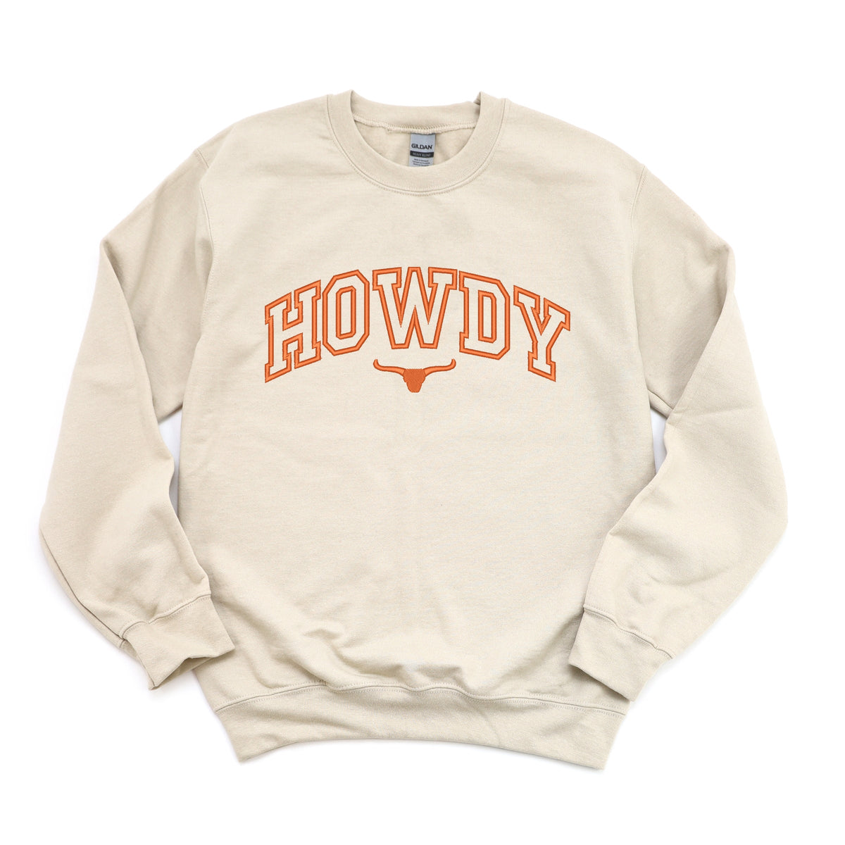 Embroidered Howdy Bull Varsity - Women's Graphic Sweatshirt