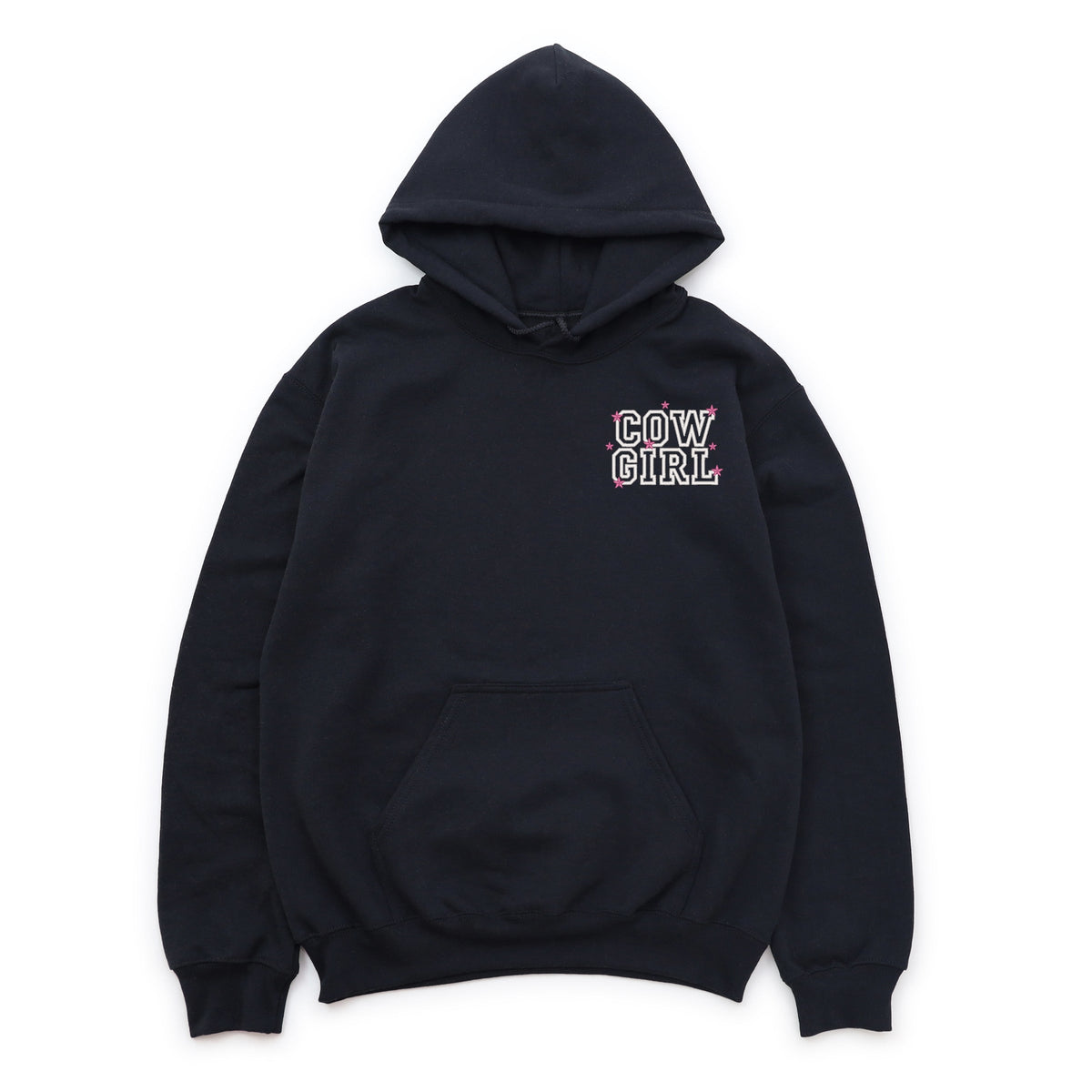 Embroidered Cow Girl Stacked - Women's Graphic Hoodie