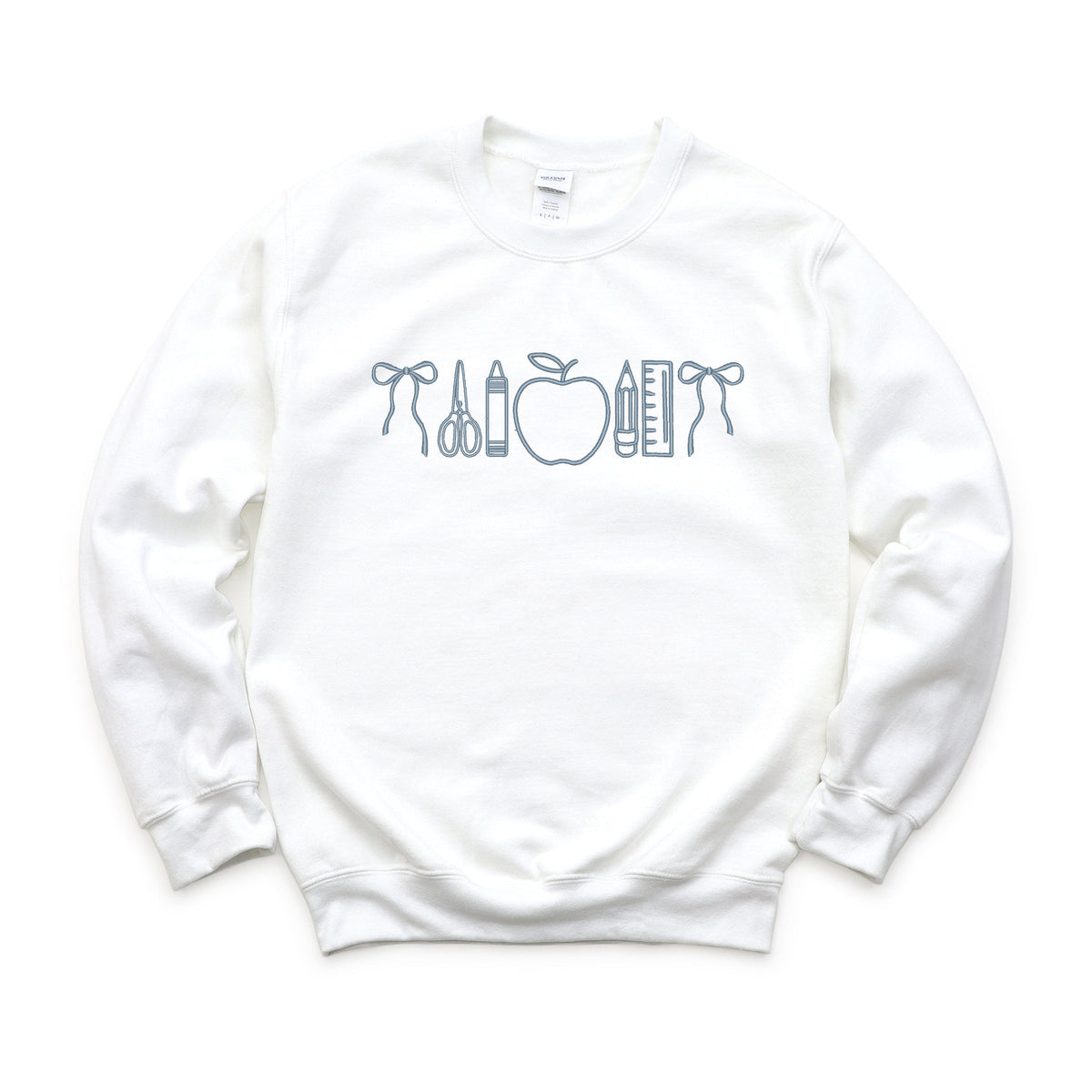 Embroidered Bows School Icons - Women's Graphic Sweatshirt