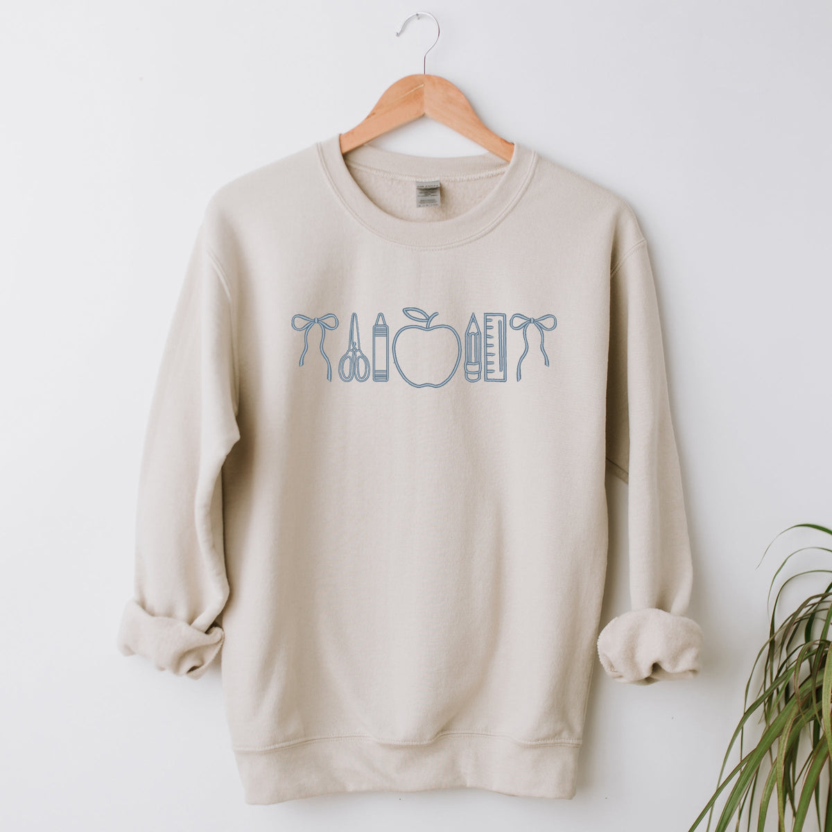 Embroidered Bows School Icons - Women's Graphic Sweatshirt