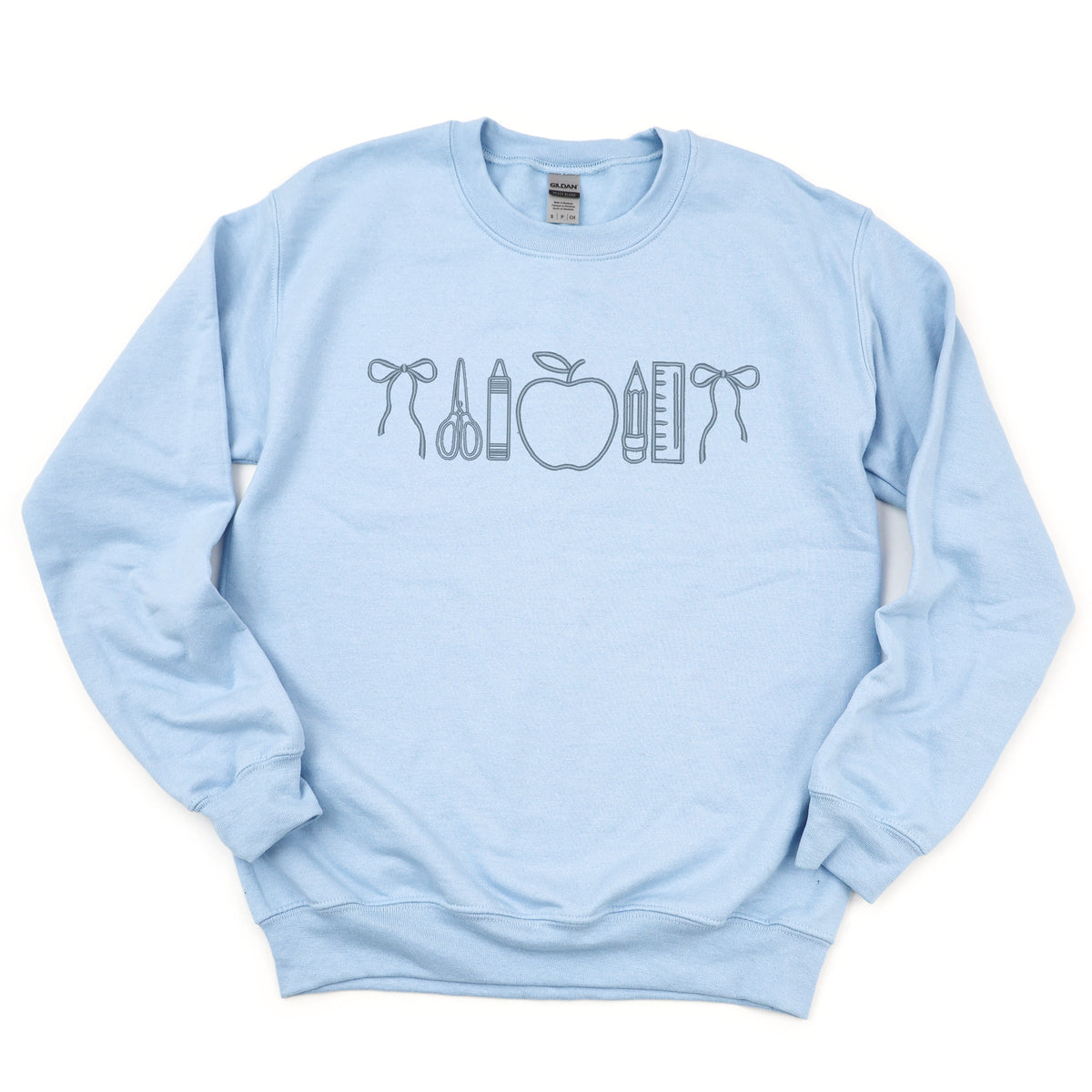 Embroidered Bows School Icons - Women's Graphic Sweatshirt