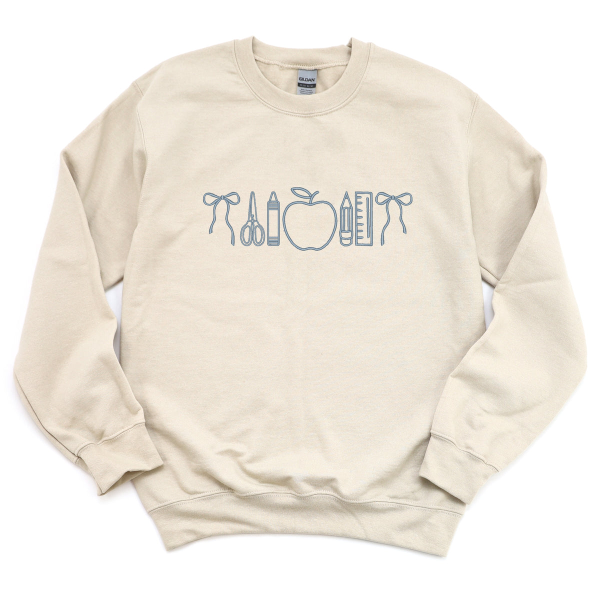 Embroidered Bows School Icons - Women's Graphic Sweatshirt