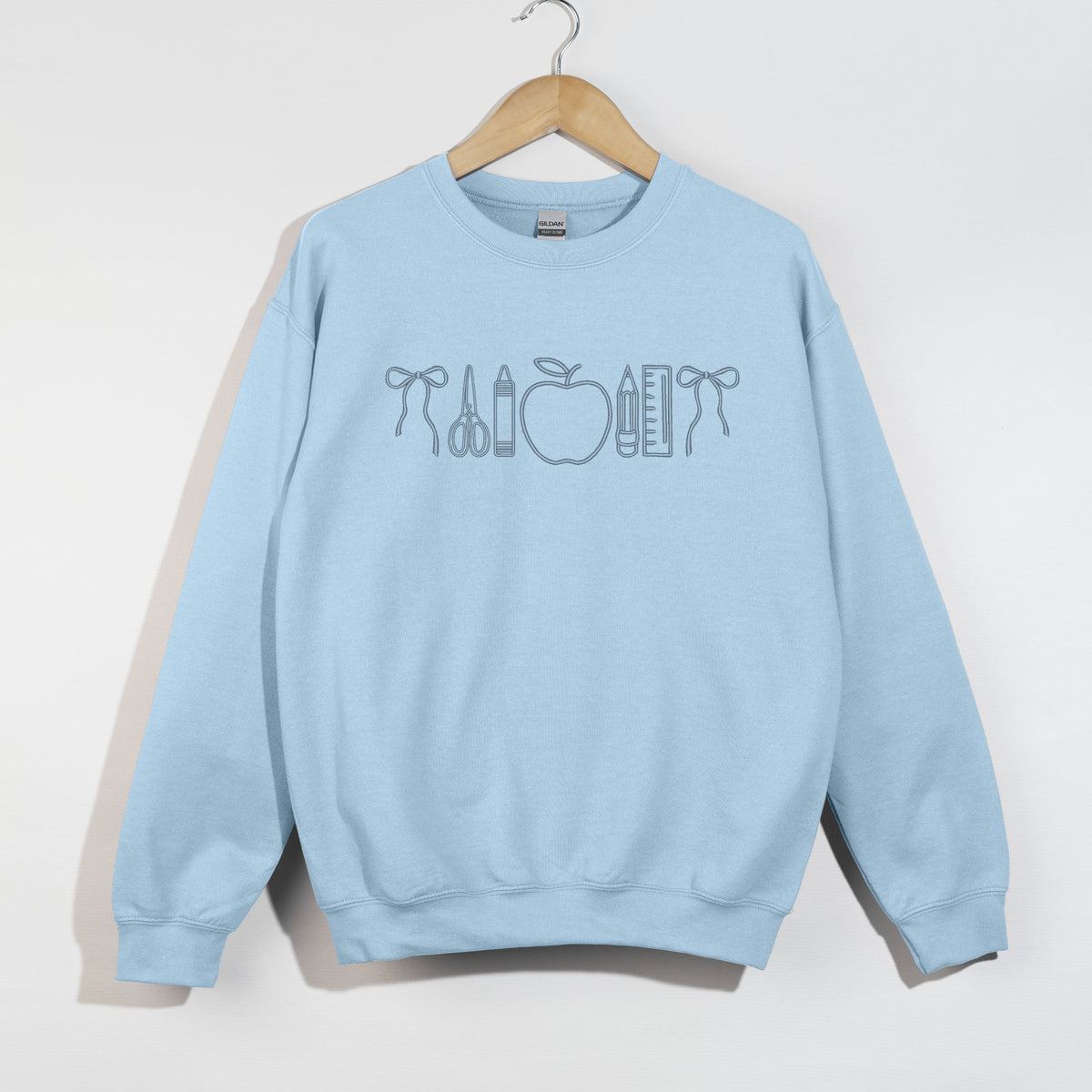 Embroidered Bows School Icons - Women's Graphic Sweatshirt