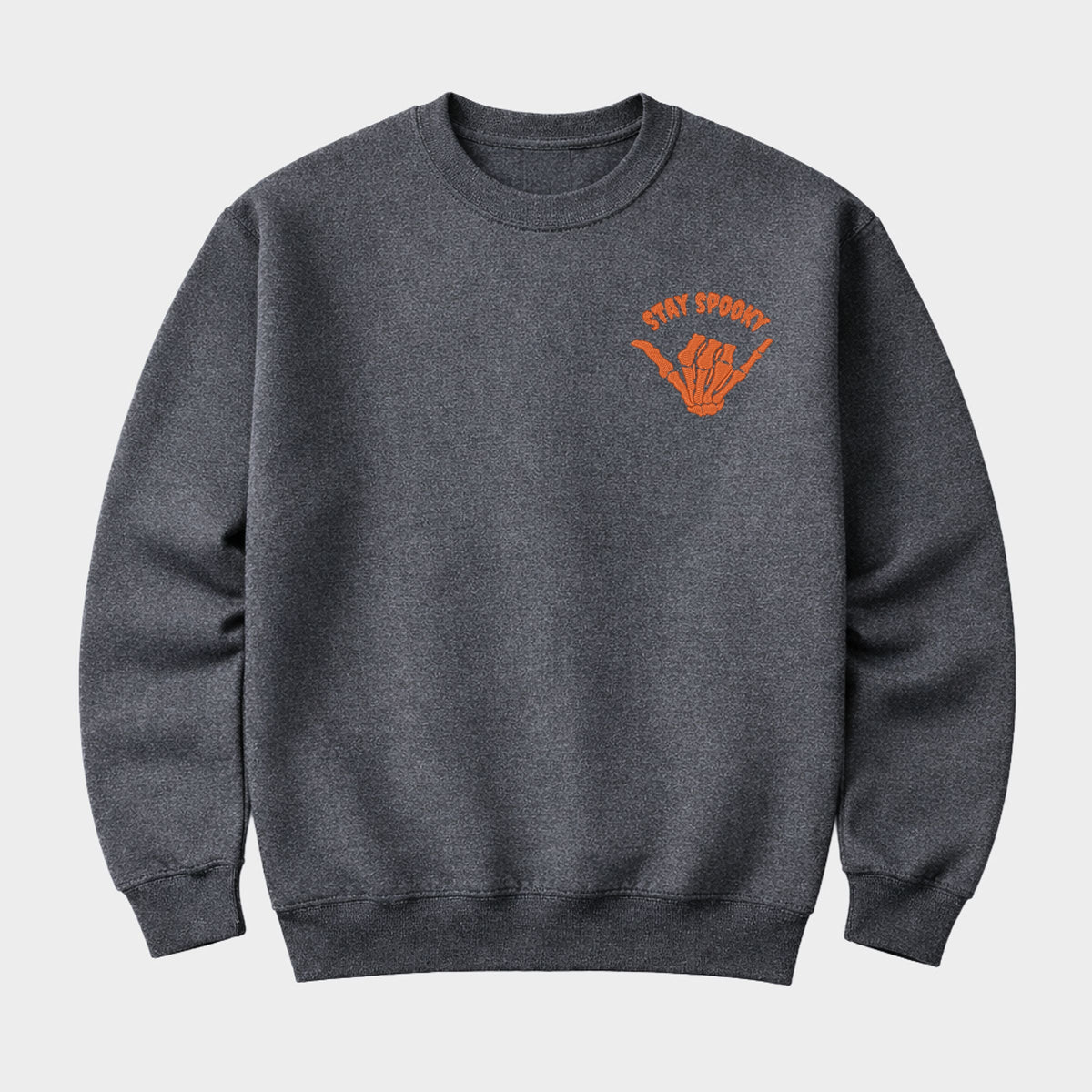 Embroidered Stay Spooky Skeleton Mini - Men's Graphic Sweatshirt