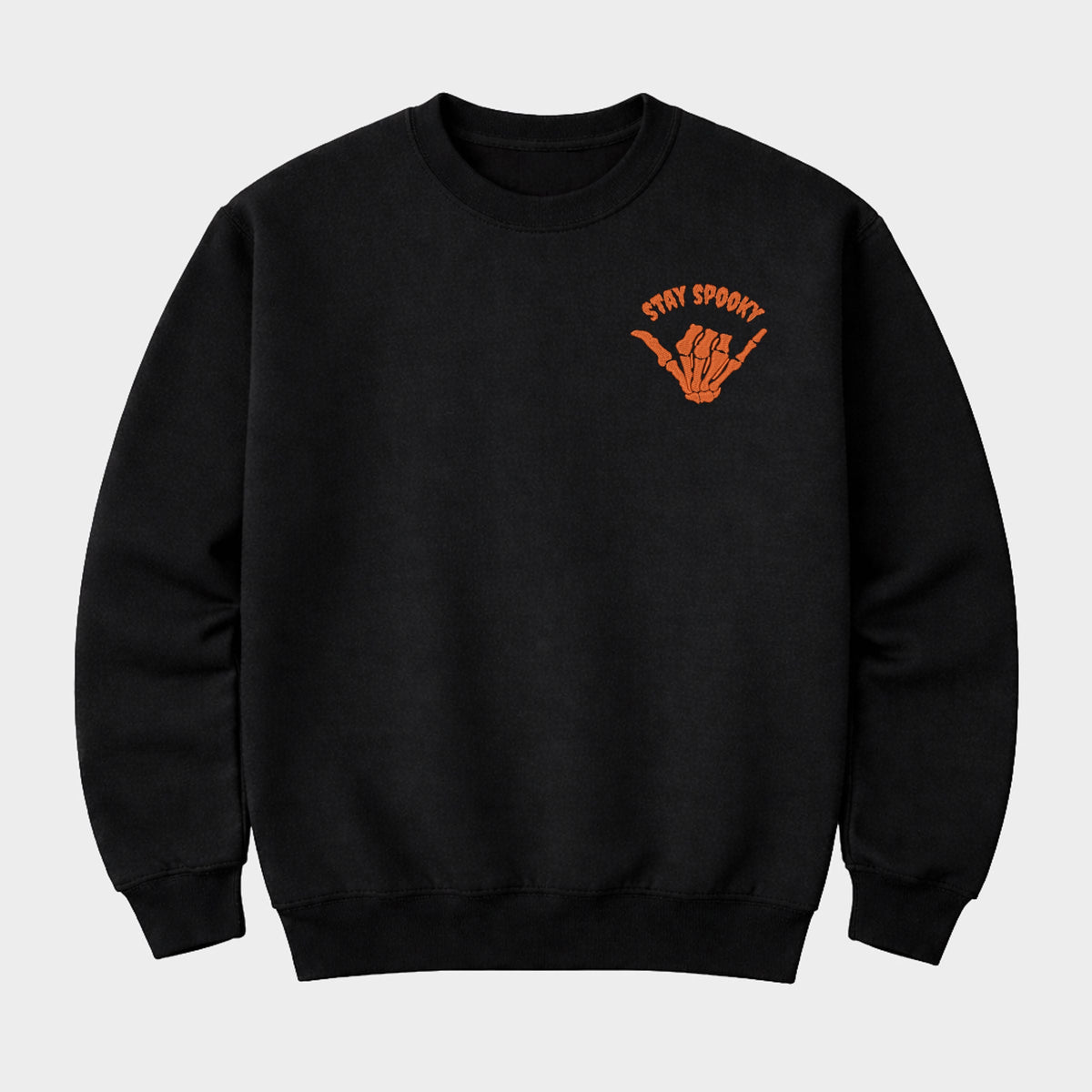 Embroidered Stay Spooky Skeleton Mini - Men's Graphic Sweatshirt