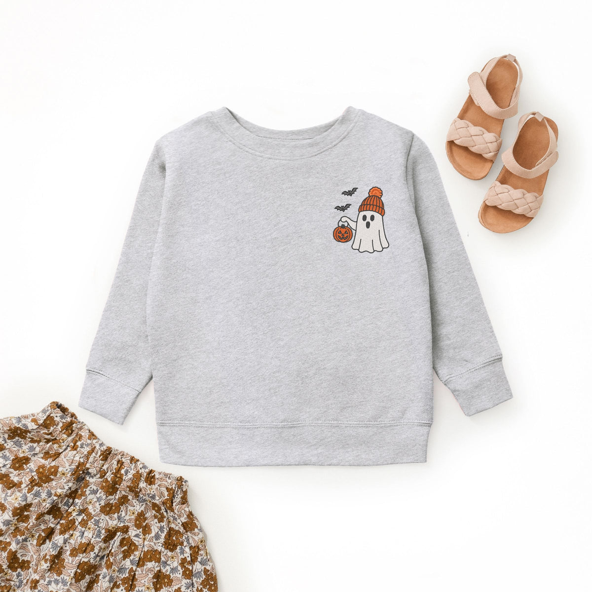 Embroidered Beanie Ghost - Youth Graphic Sweatshirt