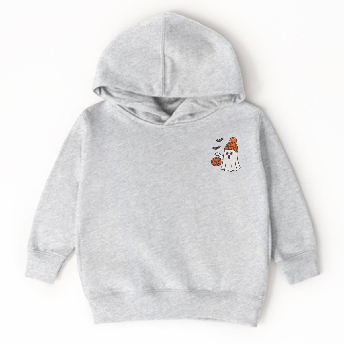 Embroidered Beanie Ghost - Toddler Hoodie