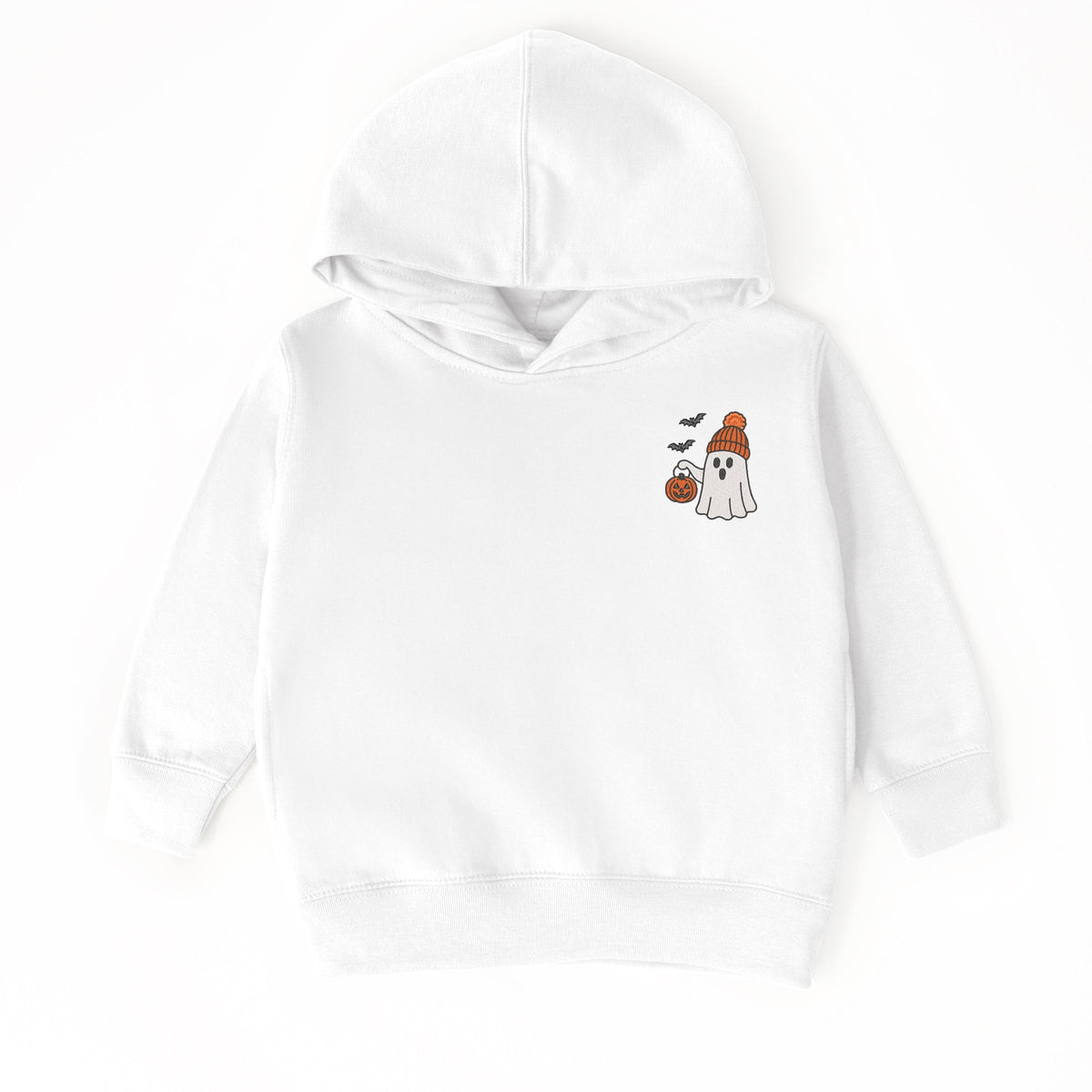 Embroidered Beanie Ghost - Toddler Hoodie