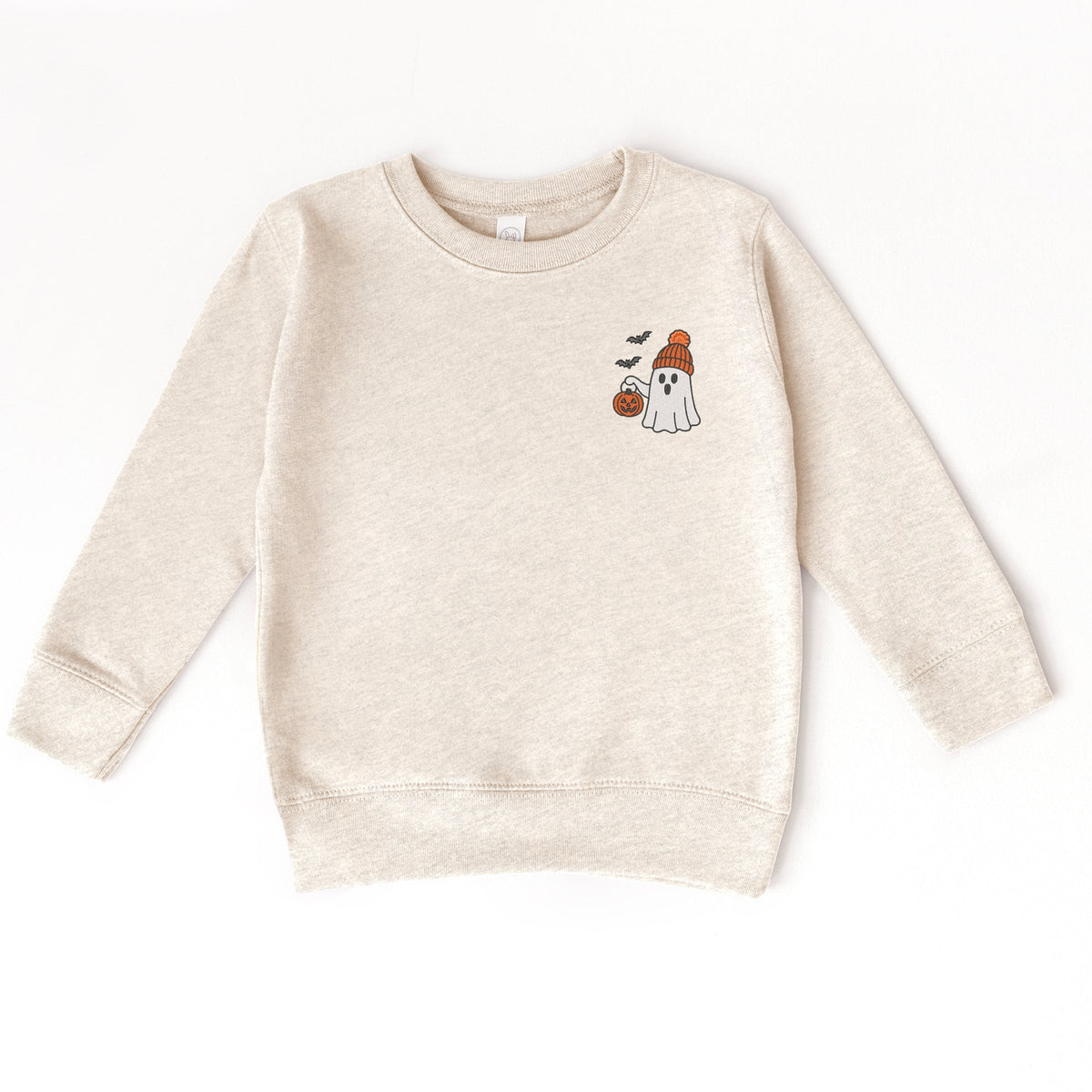 Embroidered Beanie Ghost - Toddler Graphic Sweatshirt