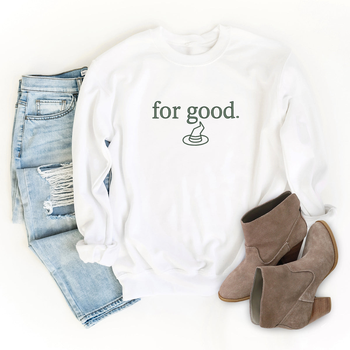 Embroidered Witch For Good - Women's Graphic Sweatshirt