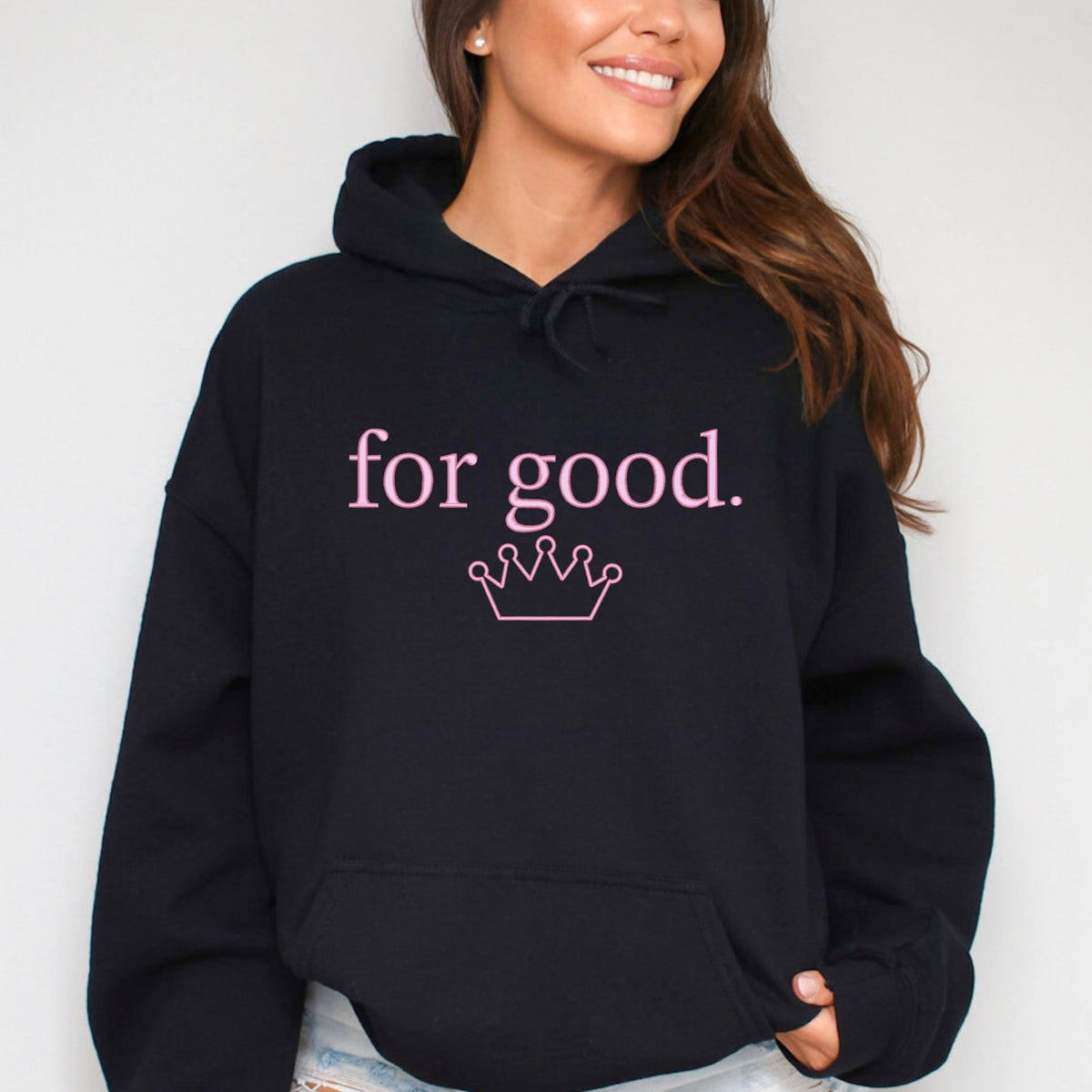 Embroidered Crown For Good - Women's Graphic Hoodie
