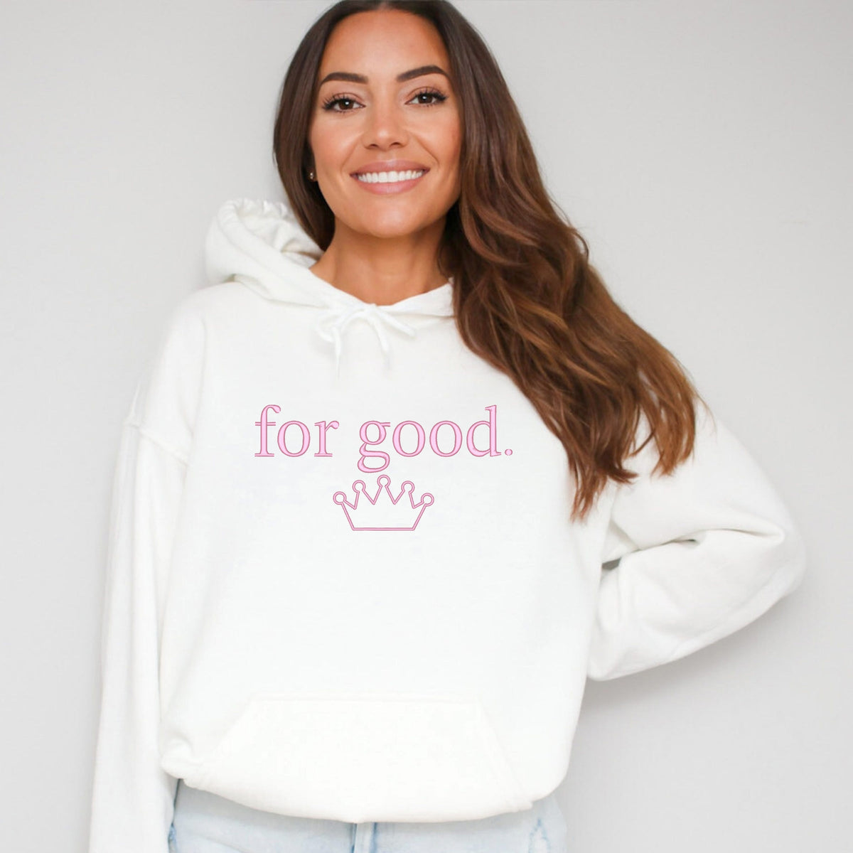 Embroidered Crown For Good - Women's Graphic Hoodie