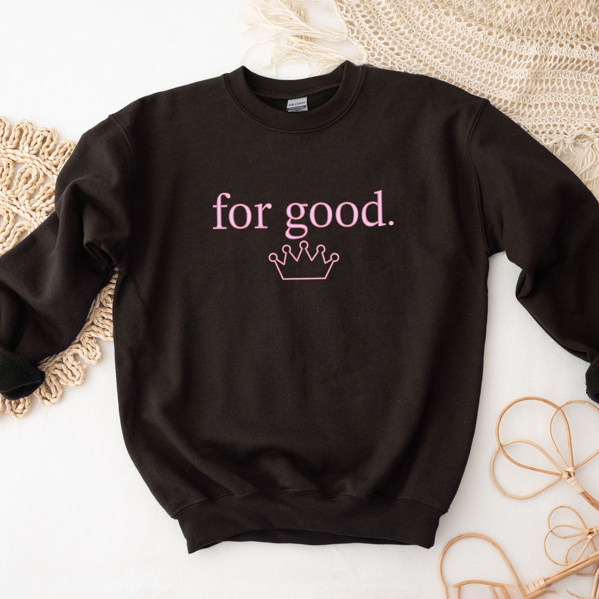 Embroidered Crown For Good - Women's Graphic Sweatshirt
