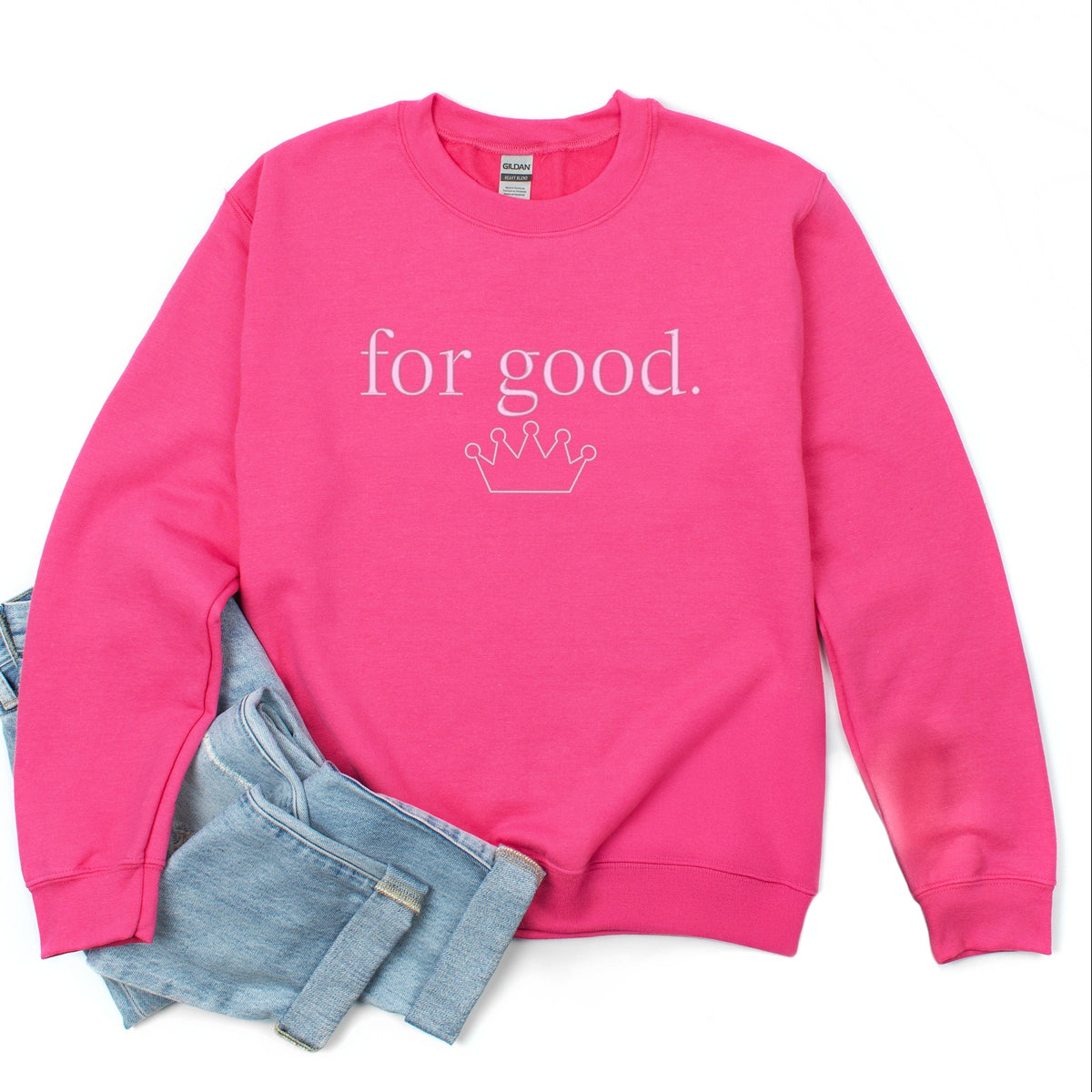 Embroidered Crown For Good - Women's Graphic Sweatshirt