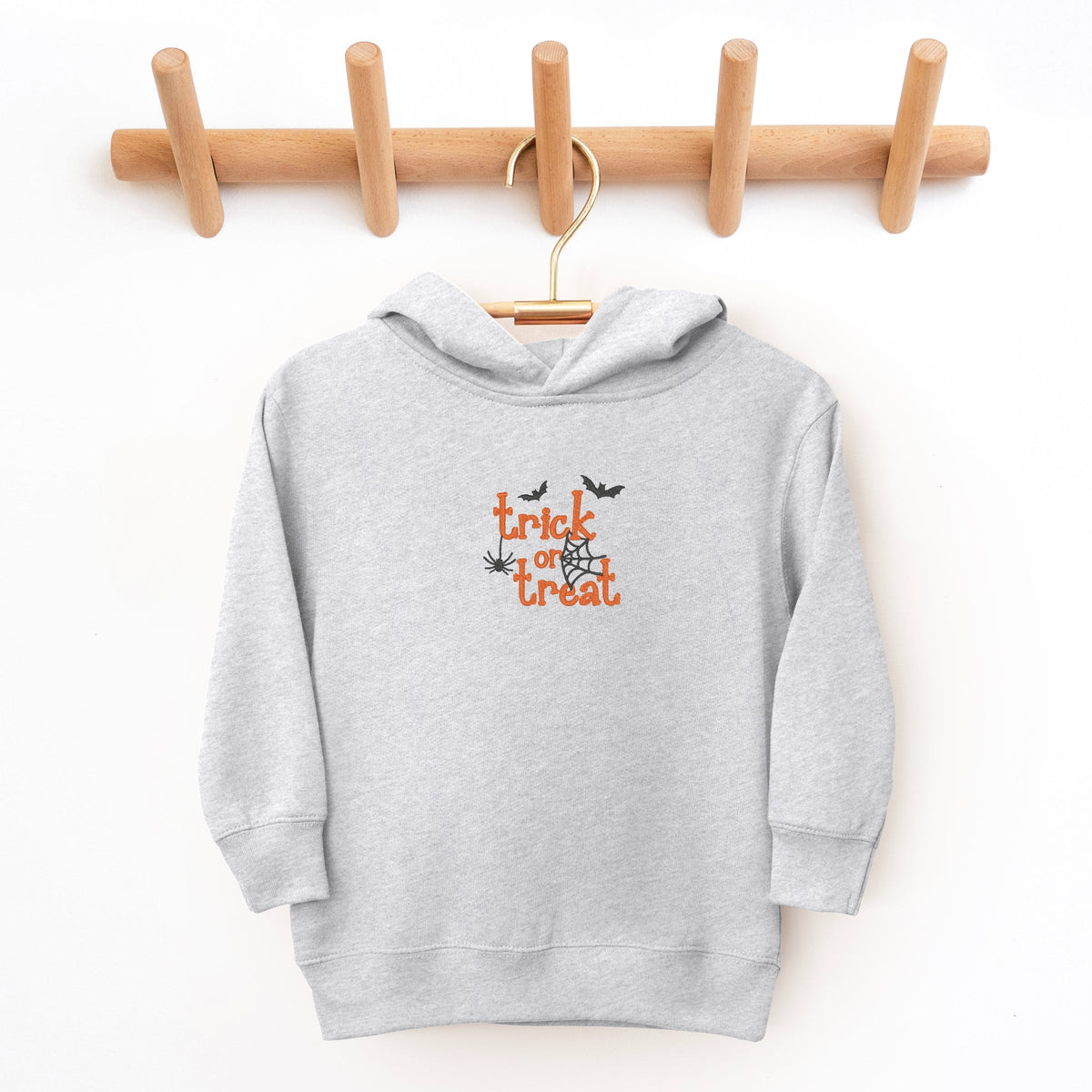 Embroidered Spiderweb Trick or Treat  - Toddler Hoodie