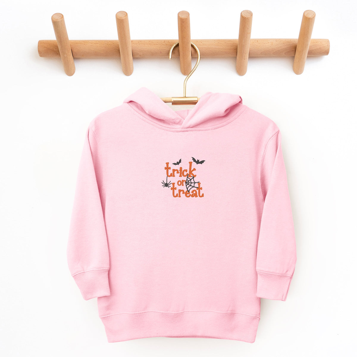 Embroidered Spiderweb Trick or Treat  - Toddler Hoodie