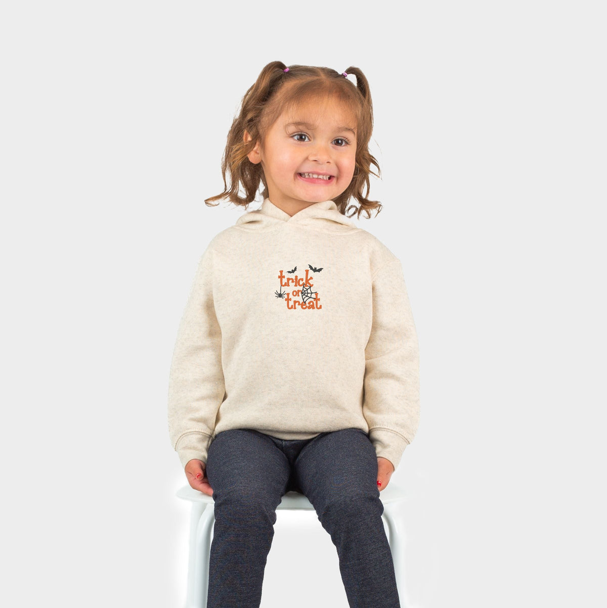 Embroidered Spiderweb Trick or Treat  - Toddler Hoodie