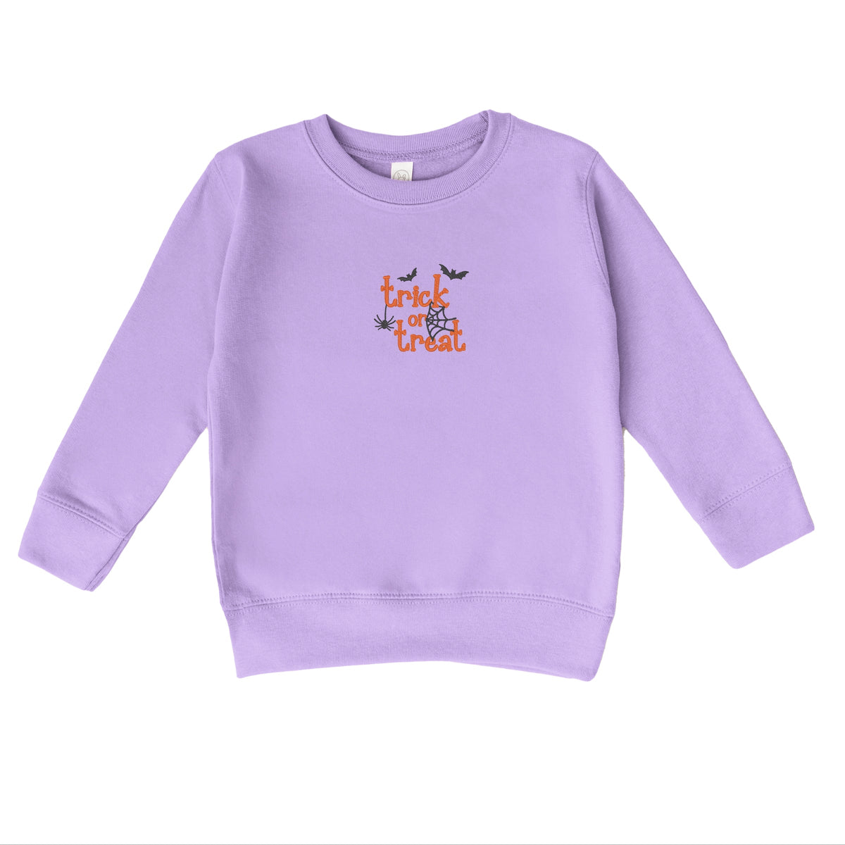 Embroidered Spiderweb Trick or Treat  - Toddler Graphic Sweatshirt