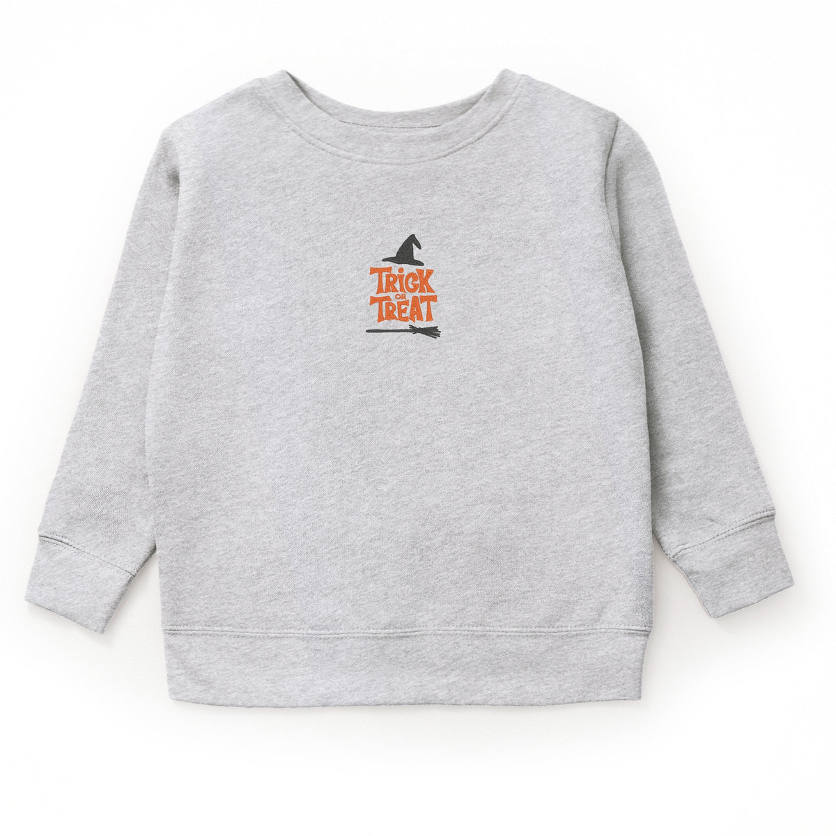 Embroidered Broom Trick or Treat - Youth Graphic Sweatshirt