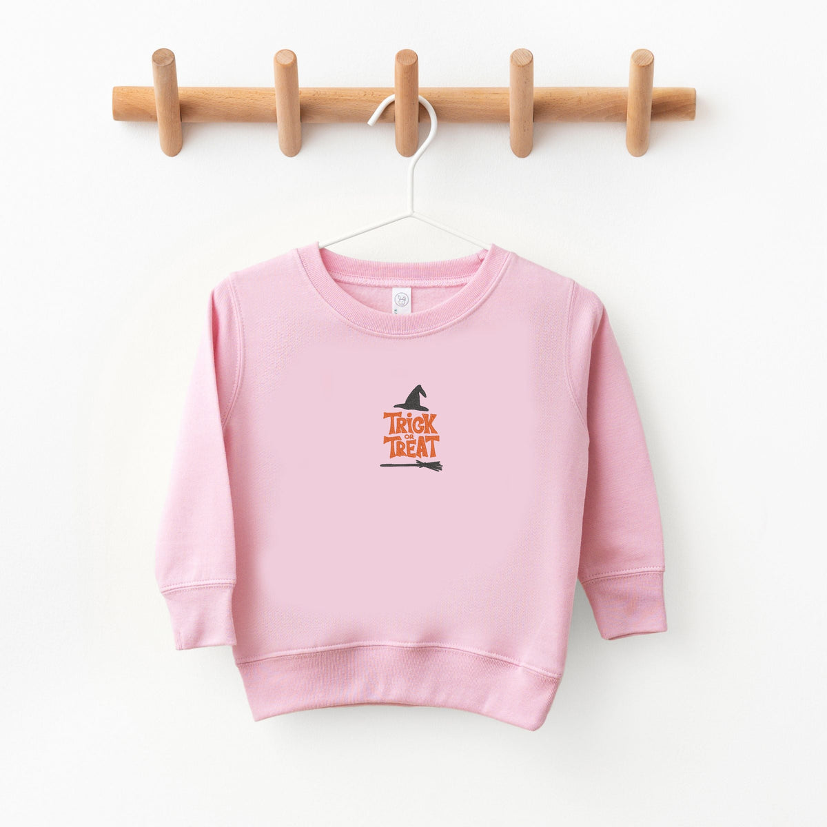 Embroidered Broom Trick or Treat - Youth Graphic Sweatshirt