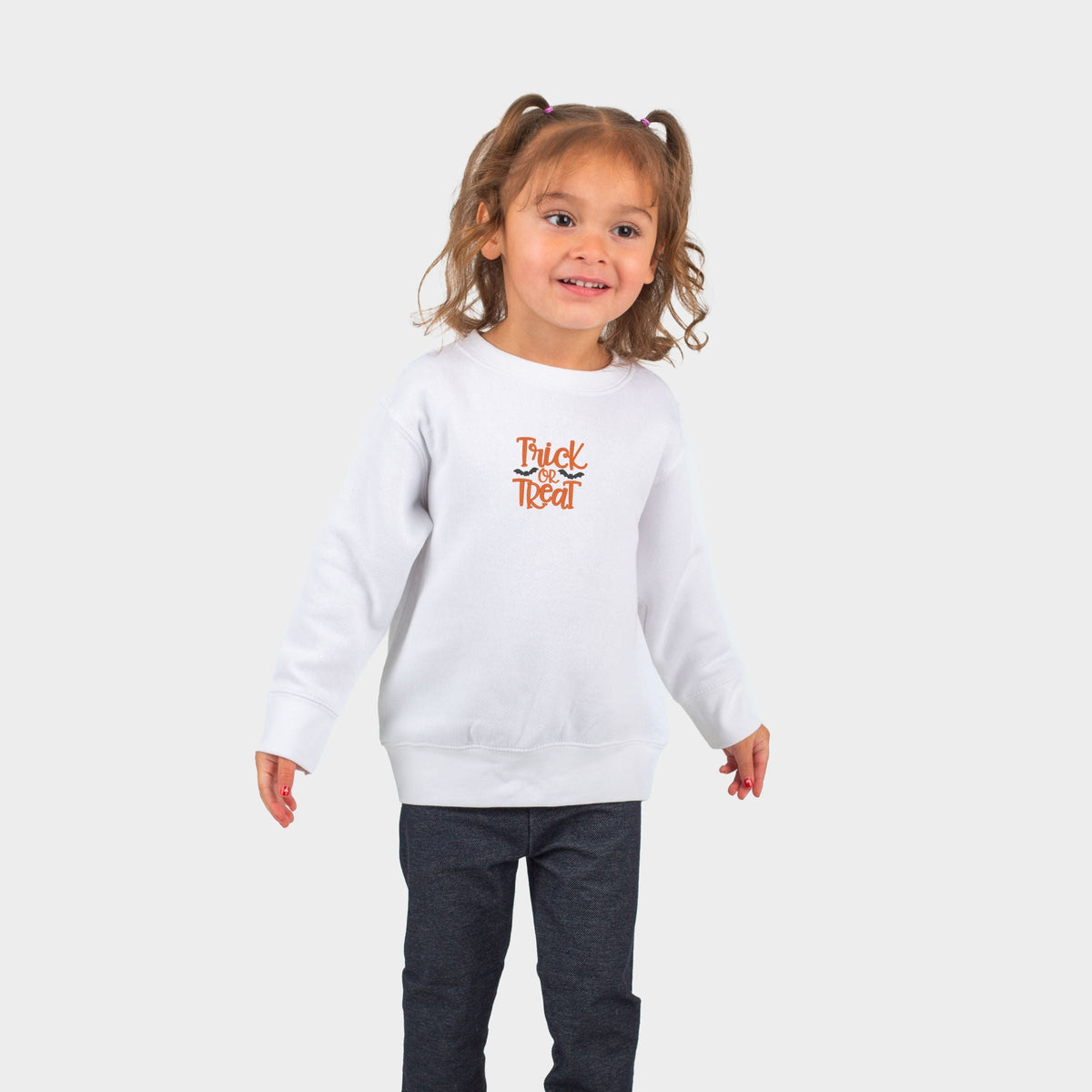 Embroidered Bats Trick or Treat - Toddler Graphic Sweatshirt