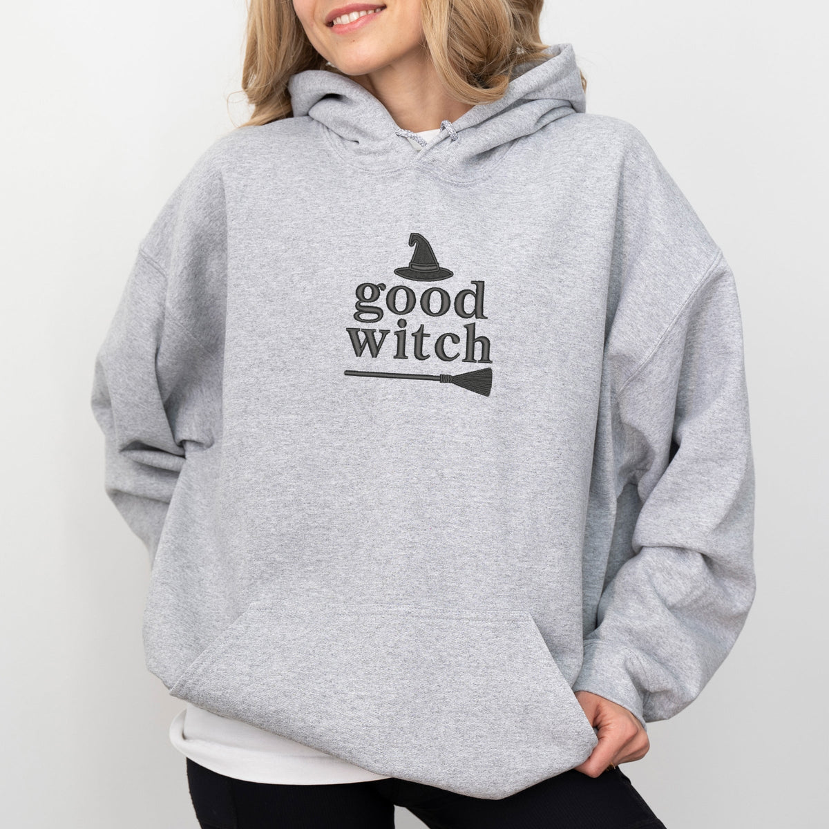 Embroidered Good Witch - Women's Graphic Hoodie