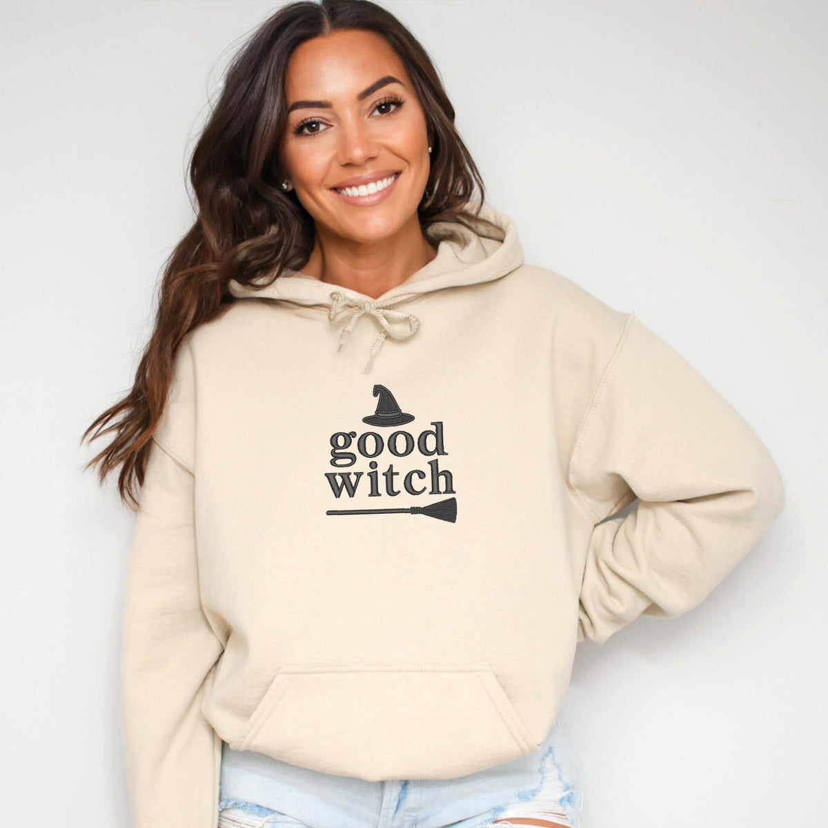 Embroidered Good Witch - Women's Graphic Hoodie