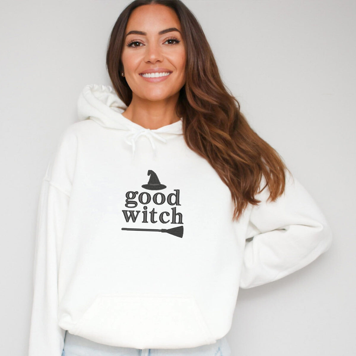 Embroidered Good Witch - Women's Graphic Hoodie