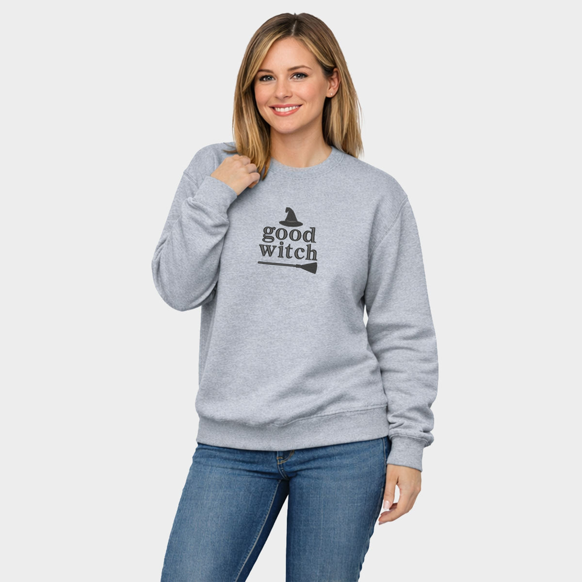 Embroidered Good Witch - Women's Graphic Sweatshirt