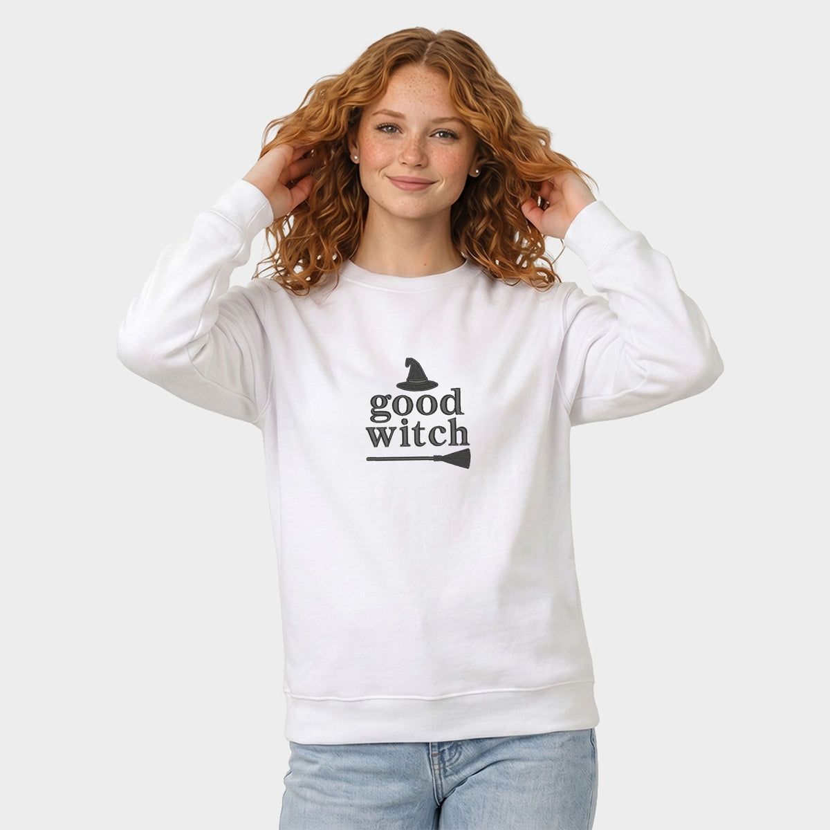 Embroidered Good Witch - Women's Graphic Sweatshirt