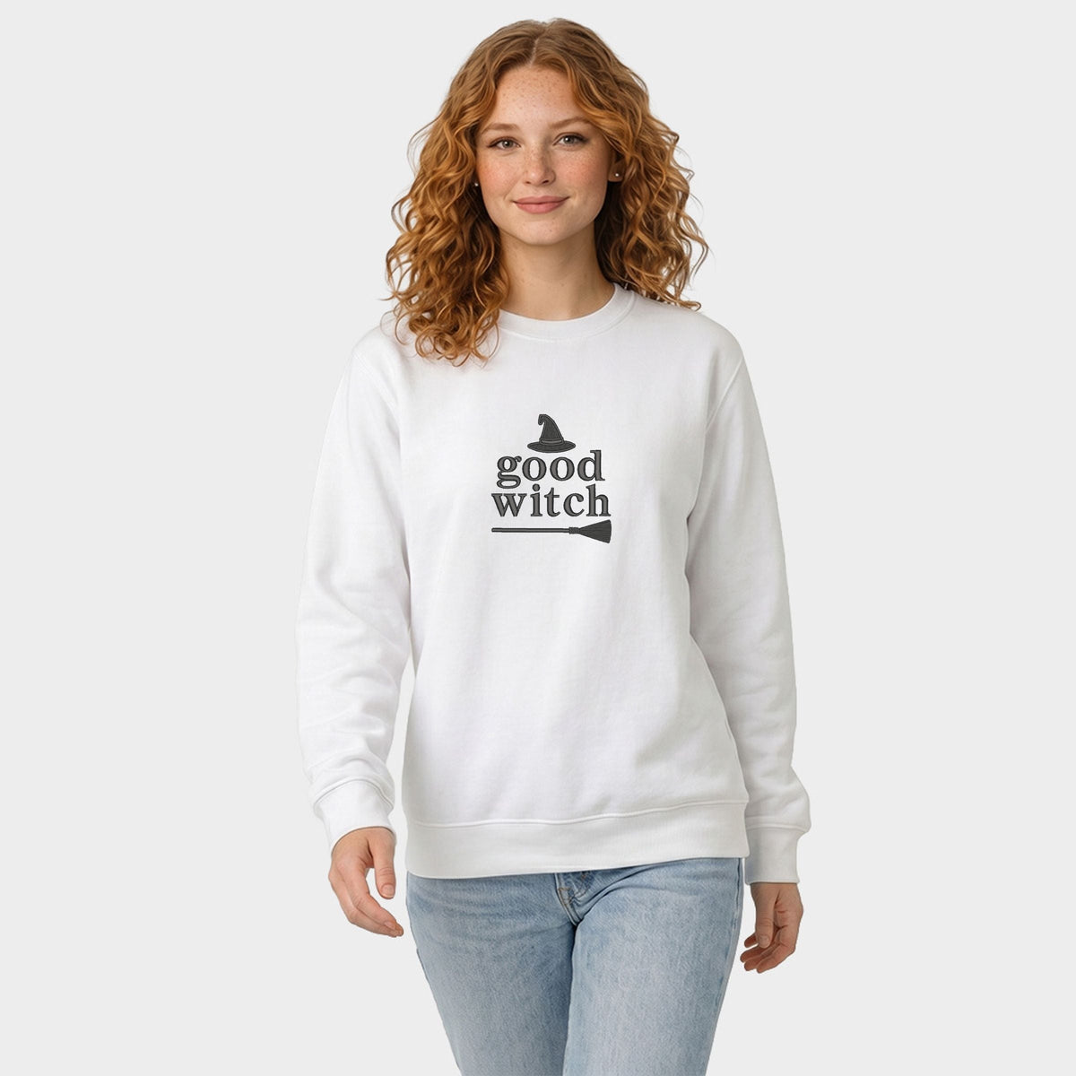 Embroidered Good Witch - Women's Graphic Sweatshirt