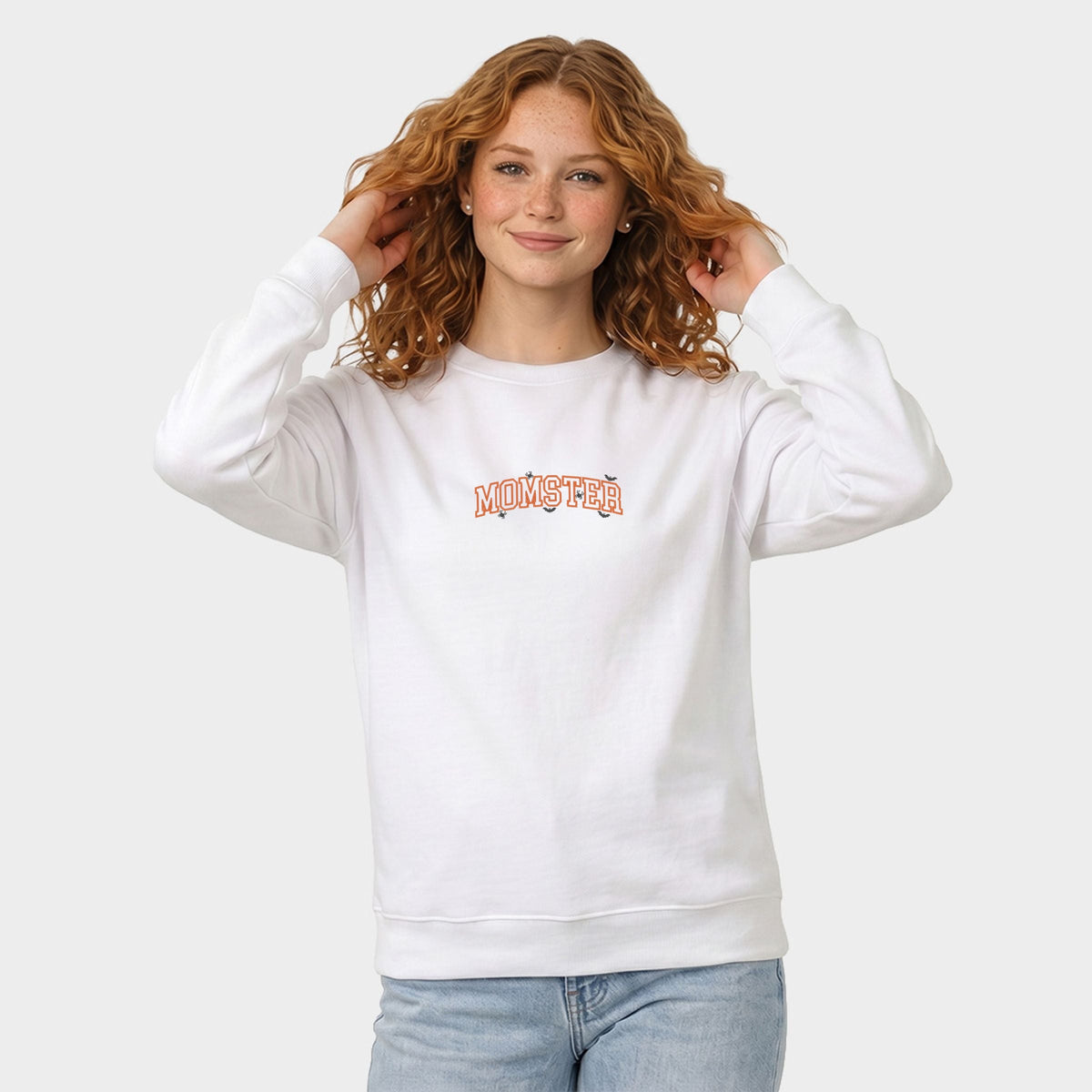 Embroidered Momster - Women's Graphic Sweatshirt